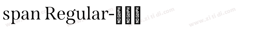 span Regular字体转换 span Regular字体转换